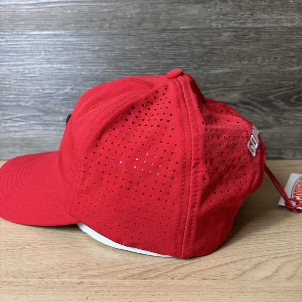 Goodguys Hat Cap Strap Back Red Performance Patch Mesh Vented Trucker Mens